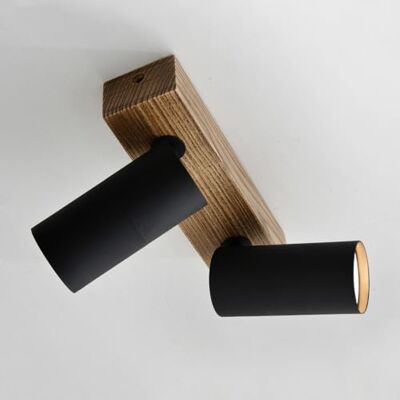 ouglres Candeeiro de Teto Focos Madeira, Industrial Preto 2 Focos Interior de Metal, Tela Giratória, Candeeiro de Teto Moderno de Metal para Corredor, Candeeiros de Teto Retro para Quarto, Sala de ouglres Candeeiro de Teto Focos Madeira, Industrial Preto 2 Focos Interior de Metal, Tela Giratória, Candeeiro de Teto Moderno de Metal para Corredor, Candeeiros de Teto Retro para Quarto, Sala de