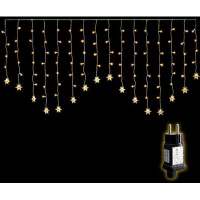 SALCAR Luzes de Natal de floco de neve, 2 m 104 LED cortina de luzes com 8 modos e temporizador, impermeáveis grinaldas de Natal luzes exteriores para varanda, jardim janela decoração, branco quente SALCAR Luzes de Natal de floco de neve, 2 m 104 LED cortina de luzes com 8 modos e temporizador, impermeáveis grinaldas de Natal luzes exteriores para varanda, jardim janela decoração, branco quente