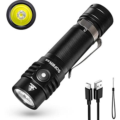 Sofirn Mini EDC Lanterna 1800 Lúmens 217 Metros de Alcance, Lanternas LED de Alta Potência com Lente TIR, Candeeiro de Mão Recarregável com 6 Modos de Luz e Bateria, Impermeável IPX8 Sofirn Mini EDC Lanterna 1800 Lúmens 217 Metros de Alcance, Lanternas LED de Alta Potência com Lente TIR, Candeeiro de Mão Recarregável com 6 Modos de Luz e Bateria, Impermeável IPX8