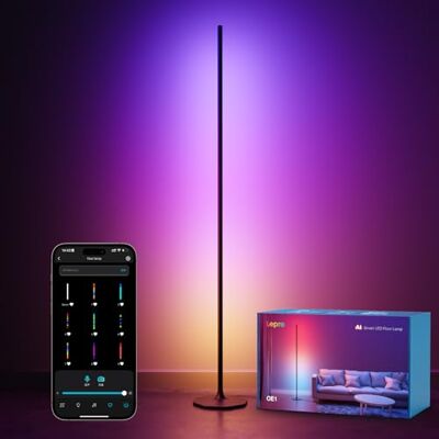 Lepro AI Candeeiro de Pé Inteligente, Controlo de Voz, Sincronização de Música, Funciona com Alexa e Google Home, Designer de Iluminação AI Personalizado, Luz de Pé Ambiental para Quarto, Sala Lepro AI Candeeiro de Pé Inteligente, Controlo de Voz, Sincronização de Música, Funciona com Alexa e Google Home, Designer de Iluminação AI Personalizado, Luz de Pé Ambiental para Quarto, Sala