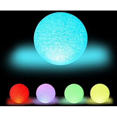 Relaxdays Candeeiro LED redondo, mudança de cor, a pilhas, sem cabo, interior, multicolorido, Ø 15 cm, branco Relaxdays Candeeiro LED redondo, mudança de cor, a pilhas, sem cabo, interior, multicolorido, Ø 15 cm, branco