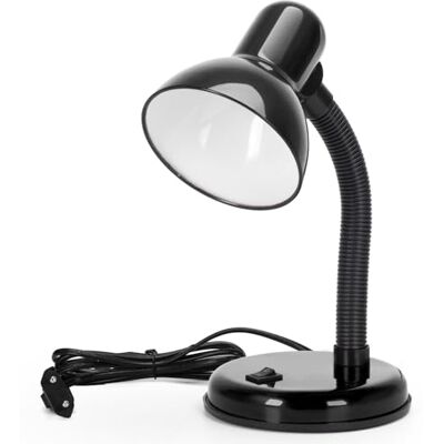 Aigostar Candeeiro de mesa retro, Flexo LED mesa sem lâmpada, candeeiro de mesa compatível com Led lâmpadas modelo E27, máximo 240 V, candeeiro de leitura para ler, trabalhar, estudar, preto Aigostar Candeeiro de mesa retro, Flexo LED mesa sem lâmpada, candeeiro de mesa compatível com Led lâmpadas modelo E27, máximo 240 V, candeeiro de leitura para ler, trabalhar, estudar, preto