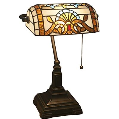 BOTOWI Tiffany Style Bankers candeeiro vintage barroco vitrais candeeiro de mesa mediterrânica luzes de noite para leitura quarto de noite cafeteria bar, baroco BOTOWI Tiffany Style Bankers candeeiro vintage barroco vitrais candeeiro de mesa mediterrânica luzes de noite para leitura quarto de noite cafeteria bar, baroco