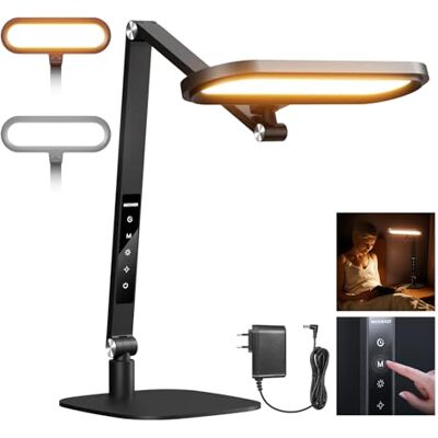 NEEWER Basics 16 W Desktop LED Lamp para casa escritório, videoconferências, iluminação de leitura, aro com foco tátil regulável frente e verso dobrável com Desk Stand Memory Timer 5 cores modes CRI95, FR16 NEEWER Basics 16 W Desktop LED Lamp para casa escritório, videoconferências, iluminação de leitura, aro com foco tátil regulável frente e verso dobrável com Desk Stand Memory Timer 5 cores modes CRI95, FR16