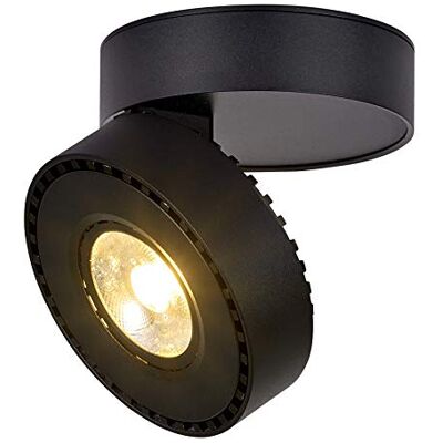 Dr.lazy Focos de teto LED de 12 W, holofotes de parede, candeeiro de teto, holofotes de parede, candeeiro de sala de estar, luz de teto LED, holofote com holofotes, IP20, 10 x 10 x 6 cm (preto/branco Dr.lazy Focos de teto LED de 12 W, holofotes de parede, candeeiro de teto, holofotes de parede, candeeiro de sala de estar, luz de teto LED, holofote com holofotes, IP20, 10 x 10 x 6 cm (preto/branco
