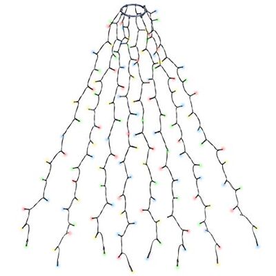 SALCAR 2 m x 8 corrente de luzes para árvore de Natal, impermeável LED luz corrente leve de Natal, 280 LED corrente luminosa cabo de verde para exterior e interior, festas de Natal casamento SALCAR 2 m x 8 corrente de luzes para árvore de Natal, impermeável LED luz corrente leve de Natal, 280 LED corrente luminosa cabo de verde para exterior e interior, festas de Natal casamento