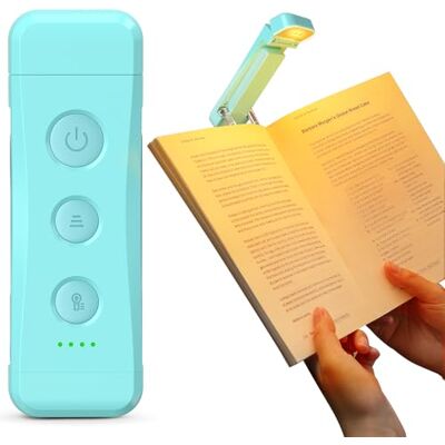 Glocusent Luz de livros recarregável por USB, luz 7 LEDs portátil com clipe 3 cores âmbar, 5 brilhos, compacto e de longa duração 160 horas, 1000 mAh, presente para os amantes dos livros Glocusent Luz de livros recarregável por USB, luz 7 LEDs portátil com clipe 3 cores âmbar, 5 brilhos, compacto e de longa duração 160 horas, 1000 mAh, presente para os amantes dos livros