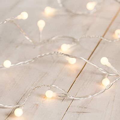 Lights4fun Guirlanda luminosa de lâmpadas decorativas de luz LED branca quente para interiores Lights4fun Guirlanda luminosa de lâmpadas decorativas de luz LED branca quente para interiores