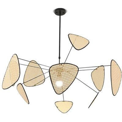 Schindora Candeeiros de teto sala de estar 80 cm, decoração vintage cozinha candeeiro boho E27 tecido à mão candeeiro de teto ângulo ajustável candeeiro de teto suspenso para sala de jantar chá quarto Schindora Candeeiros de teto sala de estar 80 cm, decoração vintage cozinha candeeiro boho E27 tecido à mão candeeiro de teto ângulo ajustável candeeiro de teto suspenso para sala de jantar chá quarto