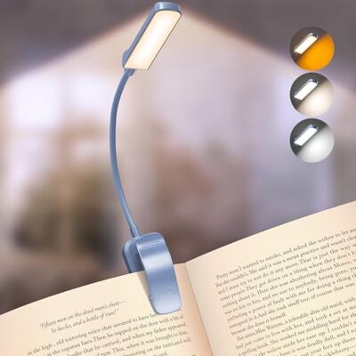 Glocusent Luz de leitura para livros, 13 LED, 20 LED, recarregável USB-C 120 horas, 120 H, portátil, modo Sos, ajuste flexível, pinça estável, para crianças e leitura noturna Glocusent Luz de leitura para livros, 13 LED, 20 LED, recarregável USB-C 120 horas, 120 H, portátil, modo Sos, ajuste flexível, pinça estável, para crianças e leitura noturna