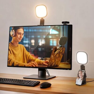 NEEWER BASICS 5" Monitor luz zoom iluminação para videoconferência, NL10 Com suporte, 10 W, Bicolor, Edge Lit, CRI95, painel de luz anel LED USB para secretária, portátil, videochamadas, streaming NEEWER BASICS 5" Monitor luz zoom iluminação para videoconferência, NL10 Com suporte, 10 W, Bicolor, Edge Lit, CRI95, painel de luz anel LED USB para secretária, portátil, videochamadas, streaming