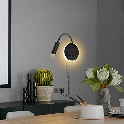 Budbuddy 3 W + 8 W LED candeeiro de leitura branco luz de leitura com interruptor aplicações para leitura em interior iluminação para leitura rotativa candeeiro de noite corredor quarto hotel (3000 K) Budbuddy 3 W + 8 W LED candeeiro de leitura branco luz de leitura com interruptor aplicações para leitura em interior iluminação para leitura rotativa candeeiro de noite corredor quarto hotel (3000 K)