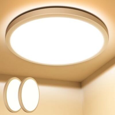 Lepro Plafon LED teto 18 W branco quente 3000 K 1800 LM 2 peças Lepro Plafon LED teto 18 W branco quente 3000 K 1800 LM 2 peças