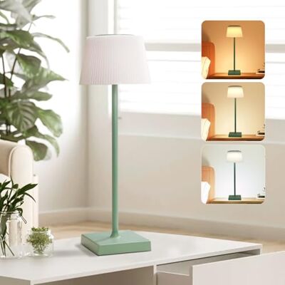 Aigostar Candeeiro de Mesa Sem Fios Recarrregável USB, Candeeiro de Escritorio Tátil Regulável, 3 Modos de Cor, Candeeiro de Noite IP54 À Prova de Água para Interior e Exterior, Quarto Verde Aigostar Candeeiro de Mesa Sem Fios Recarrregável USB, Candeeiro de Escritorio Tátil Regulável, 3 Modos de Cor, Candeeiro de Noite IP54 À Prova de Água para Interior e Exterior, Quarto Verde