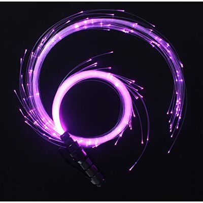 CHINLY Chicote LED de fibra ótica para dança, luz superbrilhante, 40 modos de efeito de cor, rotação de 360 °C, para bailes, festas, espetáculos de luz, festivais de música EDM CHINLY Chicote LED de fibra ótica para dança, luz superbrilhante, 40 modos de efeito de cor, rotação de 360 °C, para bailes, festas, espetáculos de luz, festivais de música EDM