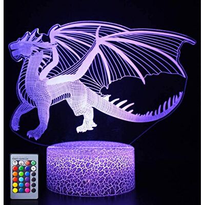 HPBN8 Ltd 3D dinossauros ilusão ótica candeeiro de luz noturna 7/16 cores mutáveis controlo remoto USB de fornecimento de energia brinquedos decoração presente de aniversário Natal HPBN8 Ltd 3D dinossauros ilusão ótica candeeiro de luz noturna 7/16 cores mutáveis controlo remoto USB de fornecimento de energia brinquedos decoração presente de aniversário Natal