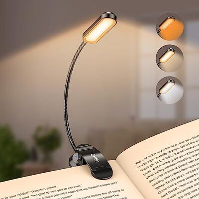 Gritin Luz de Lectura Recargable, 11 LED Lámpara de Lectura 3 temperaturas de cor modos, 360° flexível luz livro de proteção ocular, longa duração para livros, viagens Gritin Luz de Lectura Recargable, 11 LED Lámpara de Lectura 3 temperaturas de cor modos, 360° flexível luz livro de proteção ocular, longa duração para livros, viagens