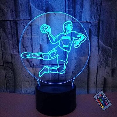 YTDZLTD Ilusão ótica 3D andebol luz noturna 16 cores que mudam controlo remoto USB Poder Touch Switch Decor candeeiro LED mesa candeeiro crianças brinquedos aniversário Natal presente YTDZLTD Ilusão ótica 3D andebol luz noturna 16 cores que mudam controlo remoto USB Poder Touch Switch Decor candeeiro LED mesa candeeiro crianças brinquedos aniversário Natal presente