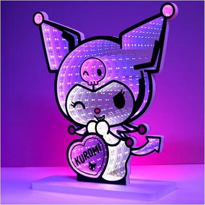 Get Trend Kuromi Sanrio Luzes LED 3D lâmpada USB com efeito espelho infinito, candeeiro de noite para quarto para crianças, presentes de anime (multi Kuromi 3D) Get Trend Kuromi Sanrio Luzes LED 3D lâmpada USB com efeito espelho infinito, candeeiro de noite para quarto para crianças, presentes de anime (multi Kuromi 3D)