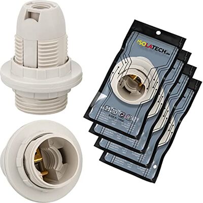 ISOLATECH 4pc E14 soquete de plástico com 2 anéis de parafuso/anéis de suporte de tela LED lâmpadas economizadoras de energia (máx.250V/4A) lâmpadas para casa Suporte de teto Instalação Geladeira Máx. 250V/4A, compatible con bombillas LED y de bajo cons ISOLATECH 4pc E14 soquete de plástico com 2 anéis de parafuso/anéis de suporte de tela LED lâmpadas economizadoras de energia (máx.250V/4A) lâmpadas para casa Suporte de teto Instalação Geladeira Máx. 250V/4A, compatible con bombillas LED y de bajo cons