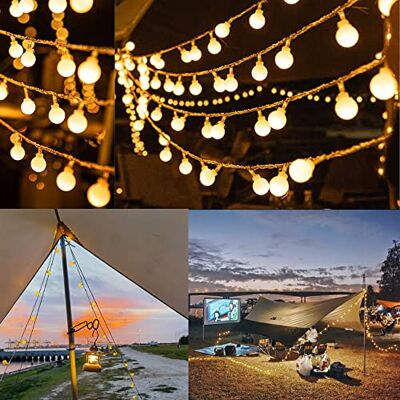 Loiina Guirlanda luzes 10 m 100 LED corrente de luzes com bola para quarto decorativa grinalda luminosa para jardim, casamento, festa de Natal exterior e interior Loiina Guirlanda luzes 10 m 100 LED corrente de luzes com bola para quarto decorativa grinalda luminosa para jardim, casamento, festa de Natal exterior e interior