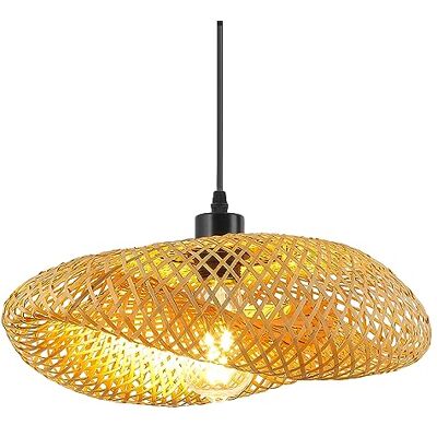 Schindora Lâmpada Pendente de Bambu para Teto, Chapéu Retro de Palha Leve Lâmpada de Teto Tecida Lâmpadas de Teto Pendentes de Criatividade para Restaurante Sala de Chá Dormitório Sala de Estar Café Schindora Lâmpada Pendente de Bambu para Teto, Chapéu Retro de Palha Leve Lâmpada de Teto Tecida Lâmpadas de Teto Pendentes de Criatividade para Restaurante Sala de Chá Dormitório Sala de Estar Café