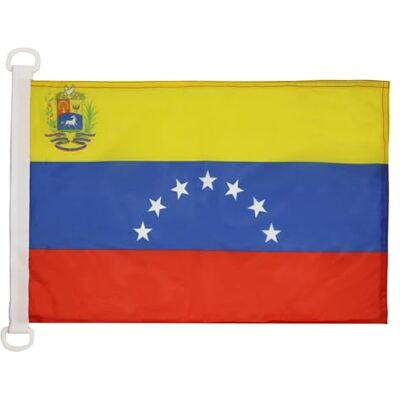 AZ FLAG Bandeira Náutica da Venezuela Antiga com Escudo 45x30cm Pavilhão de conveniência VENEZUELANO com Armas 30 x 45 cm Anéis AZ FLAG Bandeira Náutica da Venezuela Antiga com Escudo 45x30cm Pavilhão de conveniência VENEZUELANO com Armas 30 x 45 cm Anéis