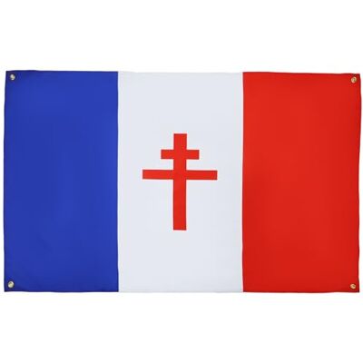 AZ FLAG Bandeira de França livre 1940-1944 150 x 90 cm com 4 ilhós, bandeira francesa de resistência para varanda ou parede AZ FLAG Bandeira de França livre 1940-1944 150 x 90 cm com 4 ilhós, bandeira francesa de resistência para varanda ou parede