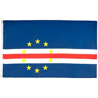 AZ FLAG Lote de 2 bandeiras de Cabo Verde 90 x 60 cm Bandeira de Cabo Verde 100% poliéster com ilhós metálicos integrados AZ FLAG Lote de 2 bandeiras de Cabo Verde 90 x 60 cm Bandeira de Cabo Verde 100% poliéster com ilhós metálicos integrados