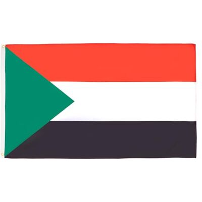 AZ FLAG Bandeira do Sudão 90 x 60 cm Bandeira Sudanesa 100% poliéster com ilhoses de metal integrados 50 g Cores vivas e resistente à descoloração AZ FLAG Bandeira do Sudão 90 x 60 cm Bandeira Sudanesa 100% poliéster com ilhoses de metal integrados 50 g Cores vivas e resistente à descoloração