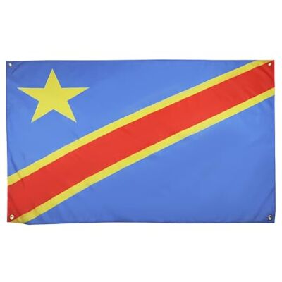 AZ FLAG Bandeira da República Democrática do Congo 150 x 90 cm com 4 ilhós, pavilhão congolês para varanda ou parede AZ FLAG Bandeira da República Democrática do Congo 150 x 90 cm com 4 ilhós, pavilhão congolês para varanda ou parede