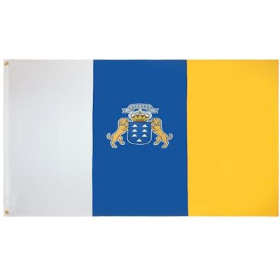 AZ FLAG Bandeira das Canárias 150 x 90 cm Canária poliéster 100D 2 ilhoses Uso interior e exterior ensina costuras duplas e bordas reforçadas com ilhós de metal AZ FLAG Bandeira das Canárias 150 x 90 cm Canária poliéster 100D 2 ilhoses Uso interior e exterior ensina costuras duplas e bordas reforçadas com ilhós de metal