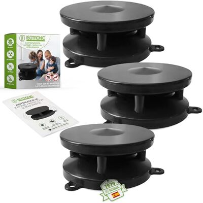 ISOTRONIC Repelente ultrassónico para ratos e martas – Repelente de 36° para carro, sótão, cave e garagem, Design para ratos sem veneno ou armadilhas, alcance eficaz de 4 m² (3 unidades) ISOTRONIC Repelente ultrassónico para ratos e martas – Repelente de 36° para carro, sótão, cave e garagem, Design para ratos sem veneno ou armadilhas, alcance eficaz de 4 m² (3 unidades)