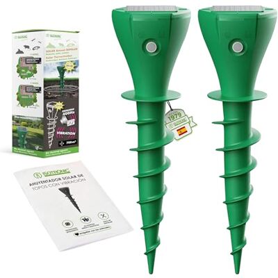 ISOTRONIC Repelente solar para topos, tornozelos e serpentes, inclui estaca para o chão, alcance eficaz de 700 m² (2 unidades) ISOTRONIC Repelente solar para topos, tornozelos e serpentes, inclui estaca para o chão, alcance eficaz de 700 m² (2 unidades)