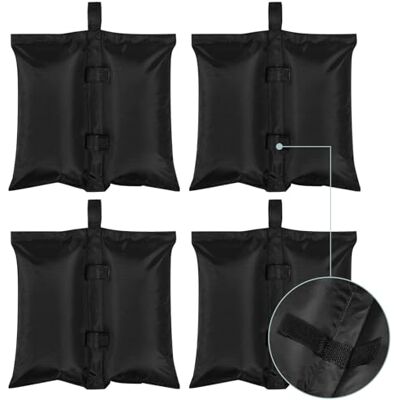 WOLTU 4 peças Sacos de areia vazios para tendas preto Sacos pesados de areia para gazebo, sacos pesados para pernas de tenda, guarda-sol e pérgolas Pop Up, 7 kg/unidade WOLTU 4 peças Sacos de areia vazios para tendas preto Sacos pesados de areia para gazebo, sacos pesados para pernas de tenda, guarda-sol e pérgolas Pop Up, 7 kg/unidade