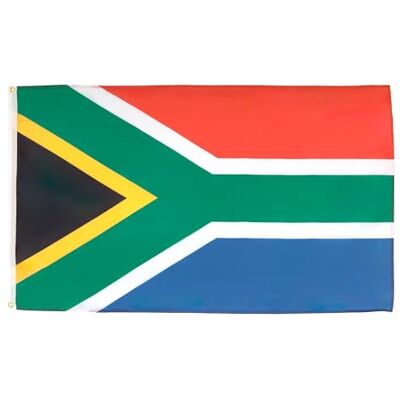 AZ FLAG Lote de 2 bandeiras da África do Sul 90 x 60 cm Bandeira da África do Sul 100% poliéster com ilhós metálicos integrados AZ FLAG Lote de 2 bandeiras da África do Sul 90 x 60 cm Bandeira da África do Sul 100% poliéster com ilhós metálicos integrados
