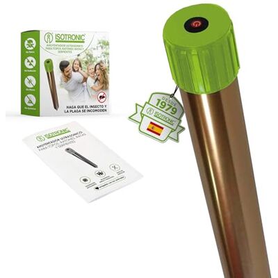 ISOTRONIC Repelente para topos, tornozelos e serpentes: Dispositivo a pilhas com estaca para o jardim. Área eficaz de 1250 m² (1 unidade). ISOTRONIC Repelente para topos, tornozelos e serpentes: Dispositivo a pilhas com estaca para o jardim. Área eficaz de 1250 m² (1 unidade).
