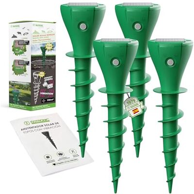 ISOTRONIC Repelente solar para topos, tornozelos e serpentes, inclui estaca para o chão, alcance eficaz de 700 m² (4 unidades) ISOTRONIC Repelente solar para topos, tornozelos e serpentes, inclui estaca para o chão, alcance eficaz de 700 m² (4 unidades)