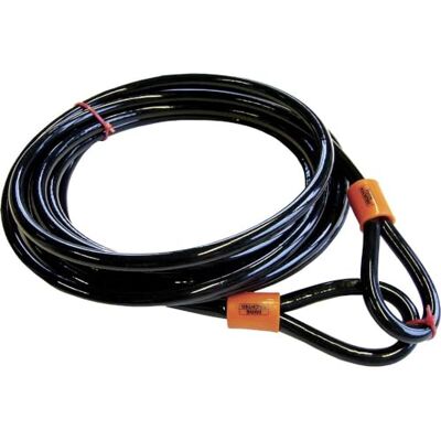 Burg-Wächter Cabo de segurança com argolas, cabo de aço revestido (sem cadeado), segurança para móveis de jardim, bicicleta, motocicleta, , preto, 5 m Burg-Wächter Cabo de segurança com argolas, cabo de aço revestido (sem cadeado), segurança para móveis de jardim, bicicleta, motocicleta, , preto, 5 m