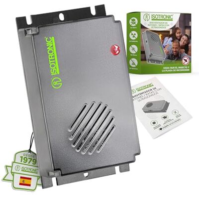 ISOTRONIC Repelente ultrassónico para ratos e ratos: Repelente de pragas para sótão, porão, garagem e jardim. Repelente para ratos sem veneno ou armadilhas. Alcance efetivo de 40 m² (1 unidade). ISOTRONIC Repelente ultrassónico para ratos e ratos: Repelente de pragas para sótão, porão, garagem e jardim. Repelente para ratos sem veneno ou armadilhas. Alcance efetivo de 40 m² (1 unidade).