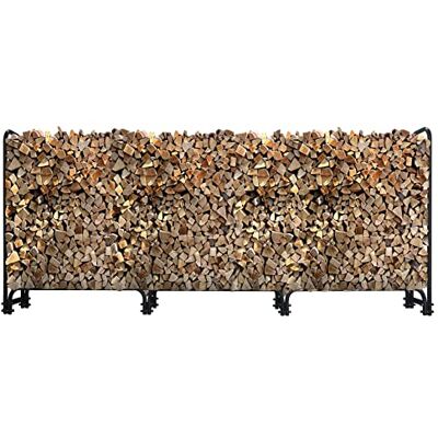 QUICK STAR Estante para lenha de metal, cor antracite, 272 x 25 x 95 cm, suporte para lenha de jardim, 1,0 m³/1,5 SRM QUICK STAR Estante para lenha de metal, cor antracite, 272 x 25 x 95 cm, suporte para lenha de jardim, 1,0 m³/1,5 SRM