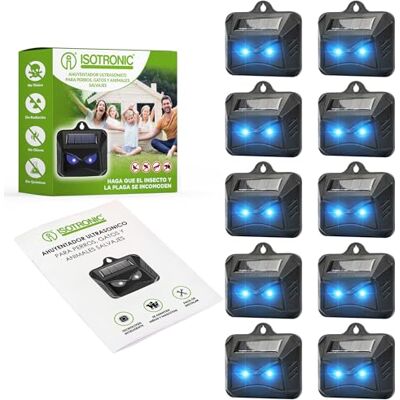 ISOTRONIC Repelente solar de animais contra animais selvagens como guaxinins, veados, raposas, javalis e muitos mais – 10 vezes mais eficaz na defesa contra animais com luz LED azul ISOTRONIC Repelente solar de animais contra animais selvagens como guaxinins, veados, raposas, javalis e muitos mais – 10 vezes mais eficaz na defesa contra animais com luz LED azul