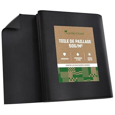 GardenGloss 10 m² Tecido Anti-ervas contra Ervas Daninhas – Malha Anti-ervas Resistente ao Desgaste 50 g/m² – Alta Estabilização UV (5 m x 2 m, Tecido Pregueado) GardenGloss 10 m² Tecido Anti-ervas contra Ervas Daninhas – Malha Anti-ervas Resistente ao Desgaste 50 g/m² – Alta Estabilização UV (5 m x 2 m, Tecido Pregueado)