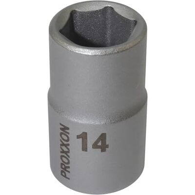 PROXXON 23 412 copo de 1/2", tamanho 14 mm, comprimento total 19 mm PROXXON 23 412 copo de 1/2", tamanho 14 mm, comprimento total 19 mm