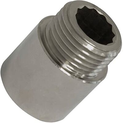 AERZETIX Acessório de extensão de ligação reta para aparafusar rosca macho/fêmea 1/2" comprimento 20 mm em metal AERZETIX Acessório de extensão de ligação reta para aparafusar rosca macho/fêmea 1/2" comprimento 20 mm em metal