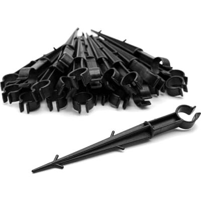 DOJA Barcelona Estaca de fixação de mangueira, pack de 50, 16-20 mm Ø Estacas em U rega pomar, etiqueta microtubo rega por gotejamento, estacas para tubos de jardim, para mangueira, jardim, relva, irrigação de gotejamento DOJA Barcelona Estaca de fixação de mangueira, pack de 50, 16-20 mm Ø Estacas em U rega pomar, etiqueta microtubo rega por gotejamento, estacas para tubos de jardim, para mangueira, jardim, relva, irrigação de gotejamento