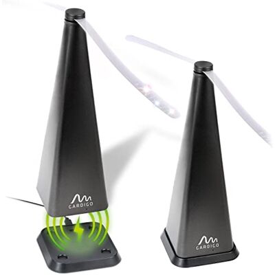 Gardigo ® Conjunto de 2 I repelente de mosquitos e moscas com estação de carregamento indutiva I ventilador anti-moscas e anti-mosquitos profissional I remédio anti-moscas para a mesa Gardigo ® Conjunto de 2 I repelente de mosquitos e moscas com estação de carregamento indutiva I ventilador anti-moscas e anti-mosquitos profissional I remédio anti-moscas para a mesa