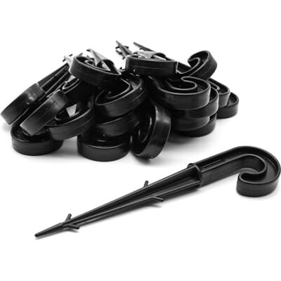 DOJA Barcelona Estaca de fixação de mangueira, embalagem de 50, 16-20 mm Ø Estacas de arroz rótulo microtubo rega por gotejamento, estacas de jardim, para mangueira, jardim, relva, irrigação por gotejamento DOJA Barcelona Estaca de fixação de mangueira, embalagem de 50, 16-20 mm Ø Estacas de arroz rótulo microtubo rega por gotejamento, estacas de jardim, para mangueira, jardim, relva, irrigação por gotejamento