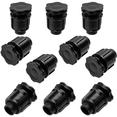 AERZETIX Conjunto de 10 tampas/tampas de fecho para mangueira de jardim Ø 16 mm (mangueira plana) tampa de obturador para sistema de irrigação por gotejamento AERZETIX Conjunto de 10 tampas/tampas de fecho para mangueira de jardim Ø 16 mm (mangueira plana) tampa de obturador para sistema de irrigação por gotejamento