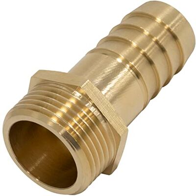 AERZETIX Conexão macho estriada 3/4" para mangueira Ø20mm rosca externa para chave 27mm adaptador conector sistema circuito de irrigação rega bomba em latão AERZETIX Conexão macho estriada 3/4" para mangueira Ø20mm rosca externa para chave 27mm adaptador conector sistema circuito de irrigação rega bomba em latão